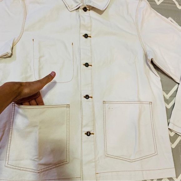 Vintage retro Nike denim jean jacket coat parka - Picture 9 of 12